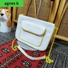 agnes b チェーンショルダーバッグ　クラッチバッグ