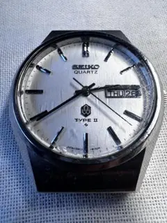 SEIKO TYPE II クォーツ ヴィンテージ デイデイト シンプル　昭和