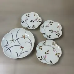 香蘭社　銘々皿 花柄 花形皿　ピンクローズ　リンドフィールド