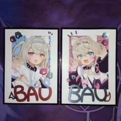 ホロライブ　フワワ　モココ　チェキ風　スリーブ　計2枚　単品　フワモコ