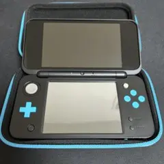 ケース有り! Nintendo 2DS LL 本体 ブラック×ターコイズ 充電器