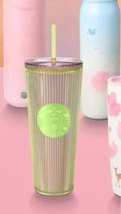 【値下げ】Starbucks スターバックス　海外　タンブラー　グリーンピンク