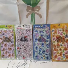 【正規品】プチドロップステッカー　ディズニー　スティッチ　プー　バンビ　101