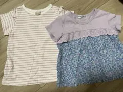 花柄　ボーダー　トップス 90〜100cm 二枚組