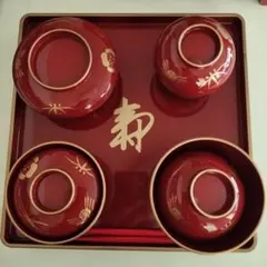 お食い初め膳　男の子用　本格　100日祝　セット　百日祝い　山中漆器　箱付き