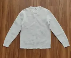 ユニクロ ミラノリブクルーネックセーター　Sサイズ　ホワイト