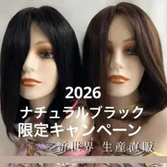 2026新世界　人毛100%　ウィッグ　フルウィッグ　シルクスキン　医療ウィッグ