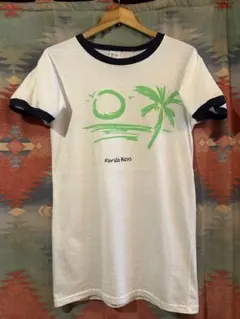 美品 チャンピオン ビンテージ半袖リンガーTシャツ USA製 イエロー XL 