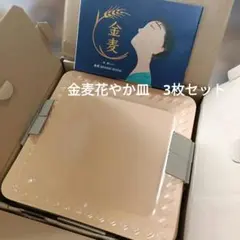 【新品未使用】金麦　花やか皿　大皿　3枚セット