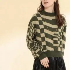 本日限定価格◎レイビームス　Ray BEAMS◎チェックニットセーターカジュア