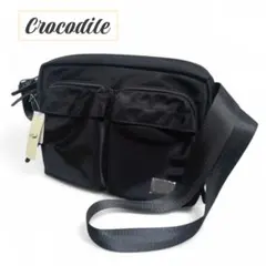 未使用★Crocodile★クロコダイル★ショルダーバッグ★ナイロン★黒