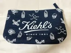 Kiehl's ポーチ ノベルティ ネイビー 総柄