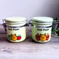 ディズニー　くまのプーさん　キャニスター　密閉容器　陶器　2個セット