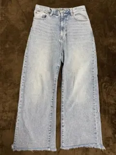 しまむら　フレアデニム　しまデニ　ブルー　サイズ61