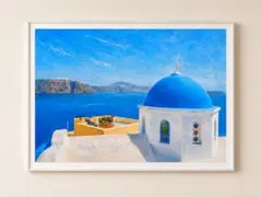 GRANICK 絵画 サントリーニ島 額装品 GRANICK 絵画 サントリーニ島 額装品 | Mercari