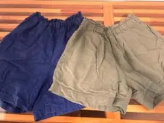 ユニクロ　短パン　ハーフパンツ 2色セット (オリーブグリーン・ネイビー)