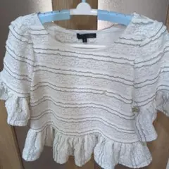 SUGAR SPOON ホワイトレーストップス Fサイズ