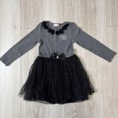 CUTE LOVE キッズ ワンピース グレー ブラック 120