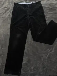 ブラック コーデュロイ ストレートパンツ　36/34