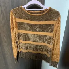 GIANNI LO GIUDICE クルーネックボーダー長袖セーター　Mサイズ