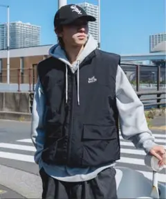 スタンドネックビックポケットベスト