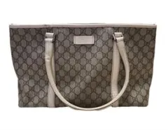 【訳あり特価】GUCCI グッチ GGスプリーム トートバッグ アイボリー