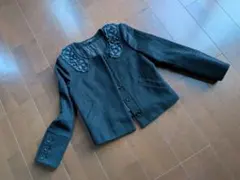 Flammeum上質ジャケット黒/結婚式披露宴冠婚葬祭フォーマルドレス