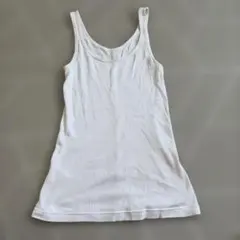 リブタンクトップ ホワイト　UNIQLO