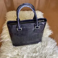 【HAKU】牛革型押クロコダイル風バック