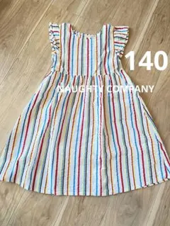 NAUGHTY COMPANY ノースリーブ 140cm ストライプ　綿100のサムネイル