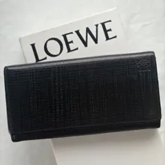 LOEWE ロエベ アナグラム長財布 ブラック×ゴールド バイカラー - メルカリ