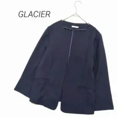 GLACIER グラシア ノーカラージャケット フォーマル Mサイズ ネイビー