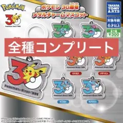 w*】様 ポケモン30周年メタルチャームマスコット 全種 コンプリート