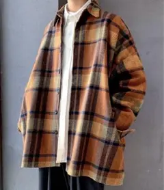 【neos】オーバーシルエットチェックシャツジャケット