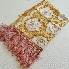 昭和レトロ スキルスクリーンビーズ のれん 玉のれん 完成品 花柄 ⑤