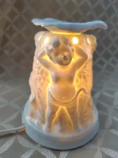 アンティーク　ポーセリアン　ポーセリン　ポーセラーツ　ランプ　ライト　エンジェル アンティーク ポーセリアン ポーセリン ポーセラーツ ランプ ライト