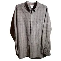 【美品】Columbia チェック柄 ボタンダウン長袖シャツ XXL