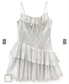 ♡ GRL 花柄レースフリルキャミソールミニワンピース[dk1348] ♡