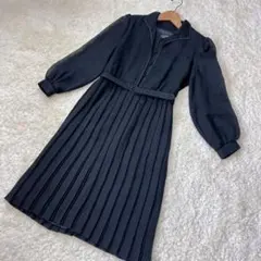 【美品】東京イギン　ロングワンピース　ベルト付き フォーマル　シースルー