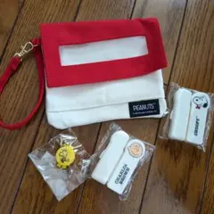 PEANUTS 透明窓付き印鑑ケースセット