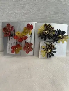 花モチーフ髪飾りセット