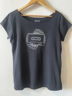 agnis b. カセットテーププリント Tシャツ サイズ2