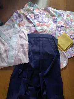 袴　4点セット　2尺3寸　140cm〜150cm　小学生