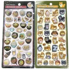 正規品 クーリア 和柄 ボンボンドロップシール 柴犬 餃子 ビール ラーメン