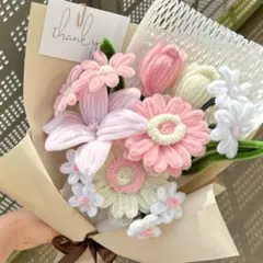 モールフラワー チャイラテ shop 枯れないお花 ミルキーピンク　韓国花束