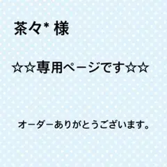 茶々* 様 専用ページです