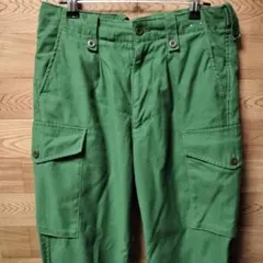 BACK NUMBER グリーンカーゴパンツ