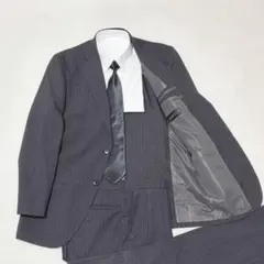 【イルコンテント】セットアップ スーツ ストライプ チャコール グレー A7