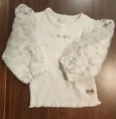 ホワイト 長袖カットソー 100cm