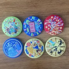 ディズニーキャラクター刺繍缶バッジ 6個セット